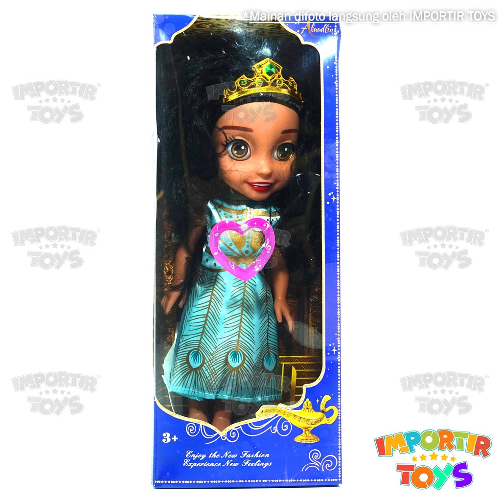 Mainan Boneka Princess Jasmine Aladin Besar dengan Suara dan Lampu Bercahaya