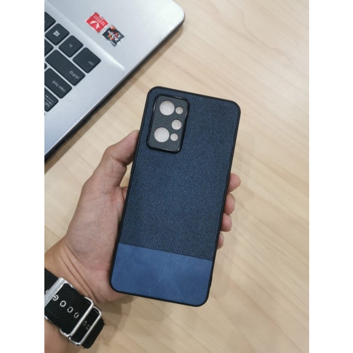 REALME GT NEO 3T COVER FABRIC DENIM CASE SOFTCASE DENIM SOFT CASE SILICON- BLACK