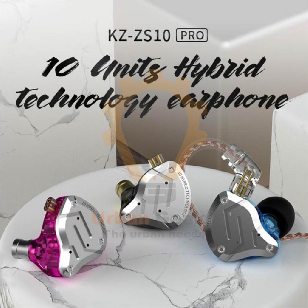 In Ear Earphone Knowledge Zenith KZ ZS10 PRO Original With Mic Alt ZST ZS3 ED12 ZS6 - PRO