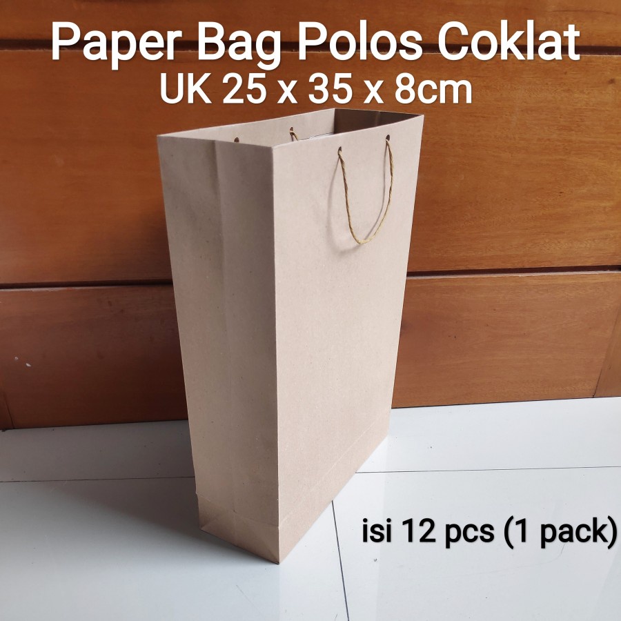 

Paperbag Cokelat 25x35x8cm Paper Bag Tas Kertas Tas Sovenir