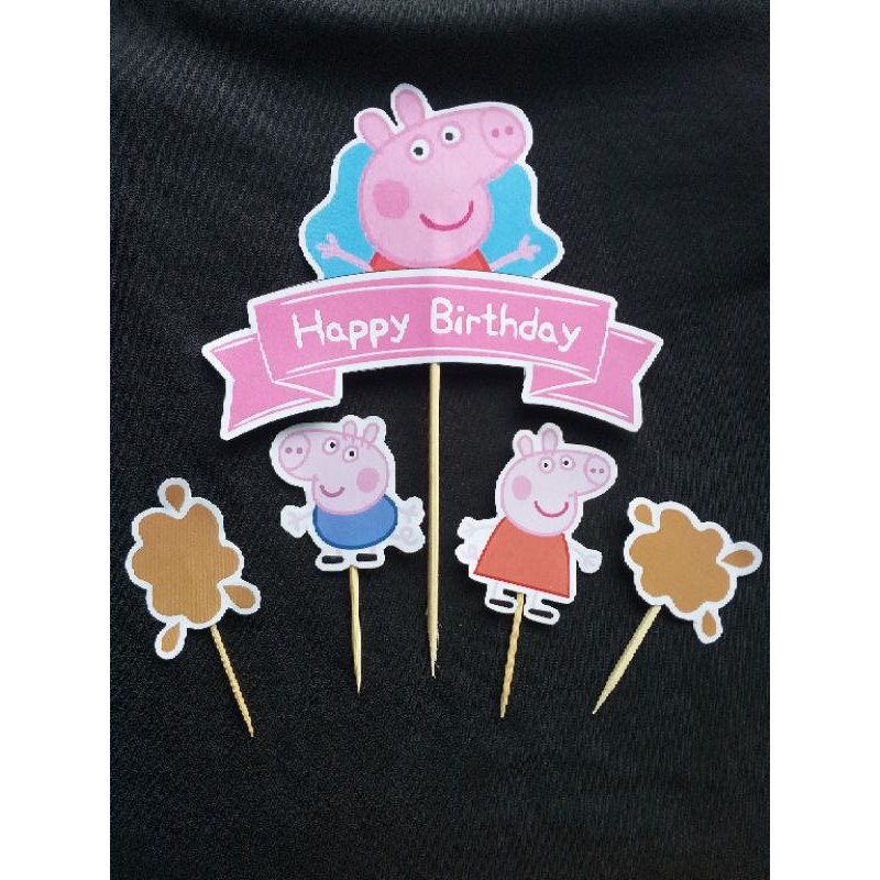 

TOPPER CAKE CUSTOM TOPPER ULANG TAHUN / HIASAN KUE PEPPA PIG