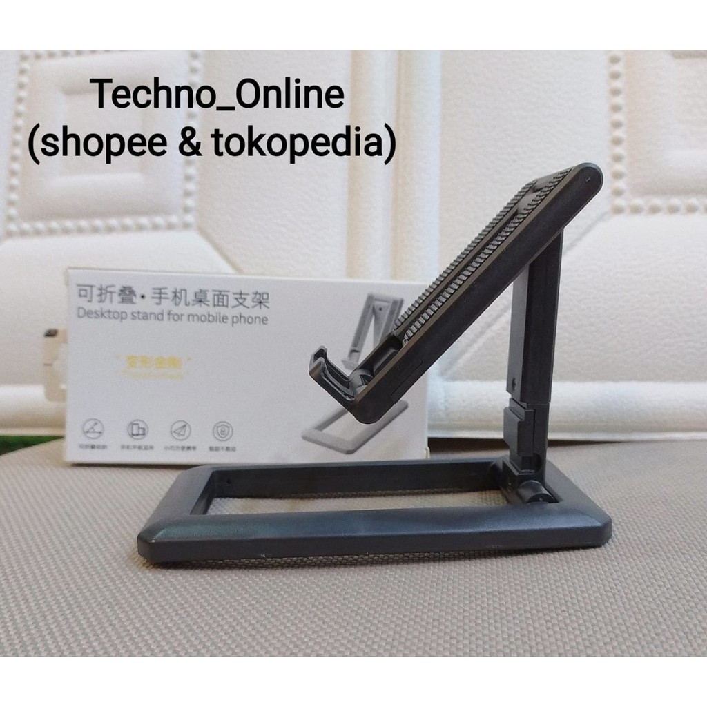 HOLDER FOLDING DESKTOP STAND PHONE HP BERDIRI DI MEJA HD-28 ORIGINAL MURAH BAGUS