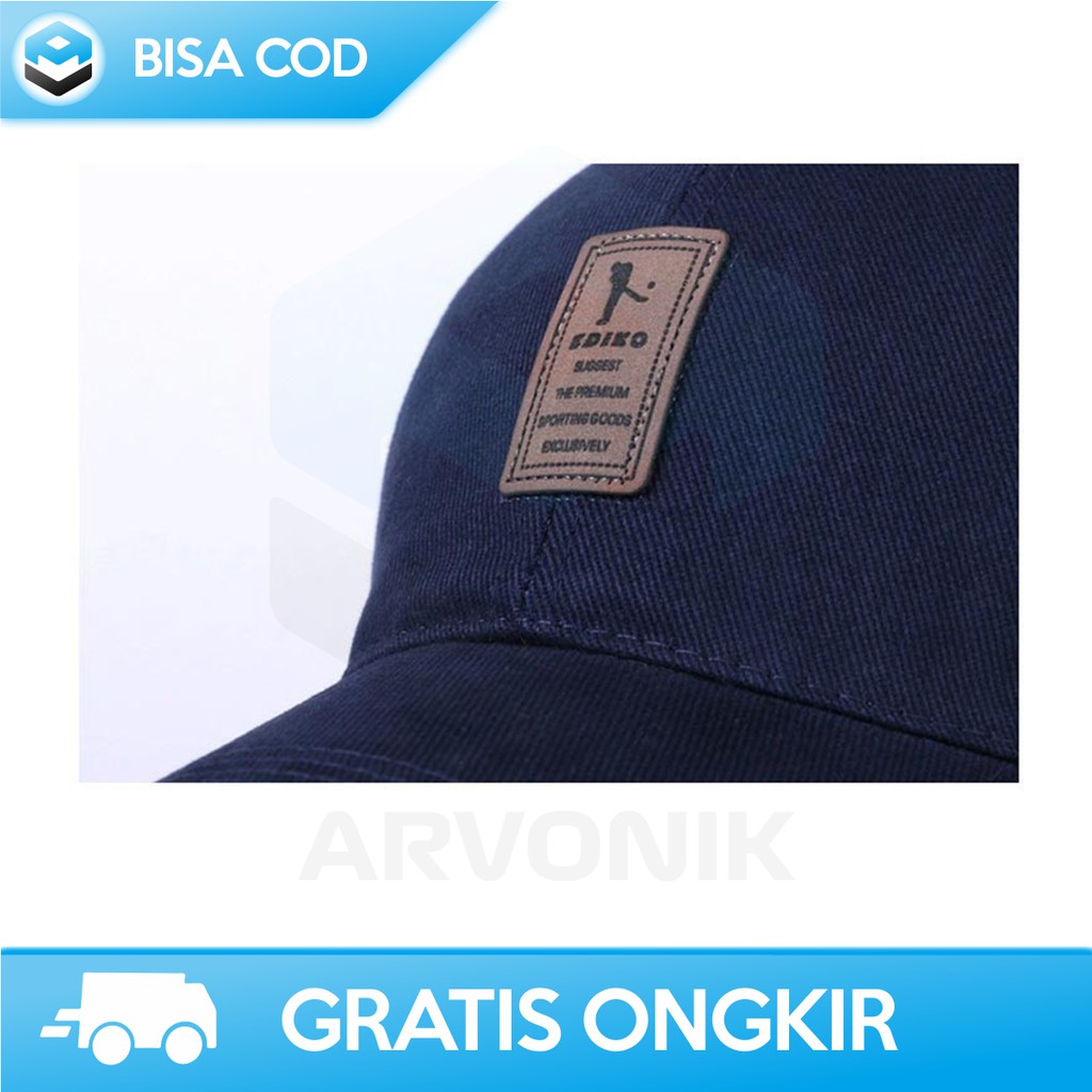 TOPI BASEBALL PRIA DEWASA ORIGINAL EDIKO BRANDED POLOS HITAM BIRU KEREN MURAH