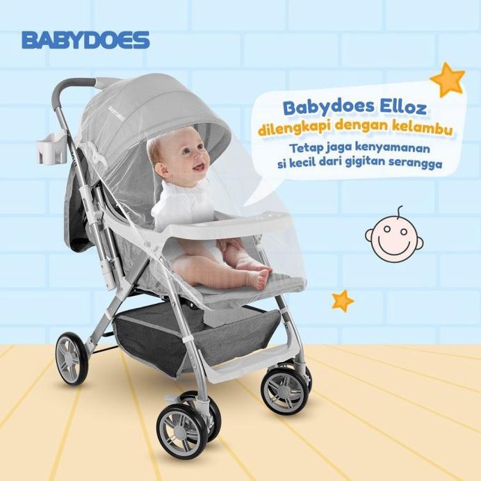 Babydoes Stroller Ch 324 Elloz Chic Reversible Promo R23A