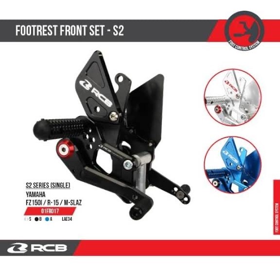 Footstep footrest r15 v2 v3 vixion xabre rcb racingboy