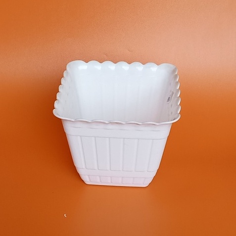 Pot Bunga Kotak / Pot 40 segi amanda putih / Pot Bunga Murah