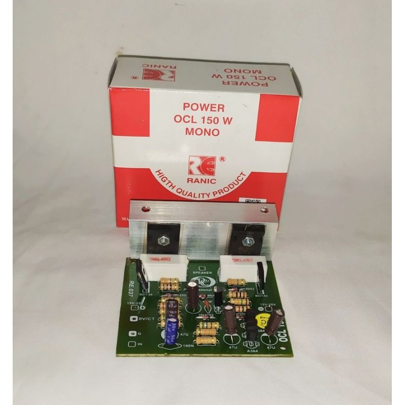 KIT POWER AMPLIFIER MONO OCL 150 WATT KIT RANIC KIT POWER AMPLIFIER MONO