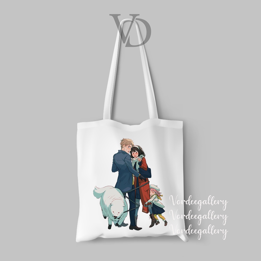 tote bag chibi spy x family / totebag anya anime jepang / animasi japan versi 2