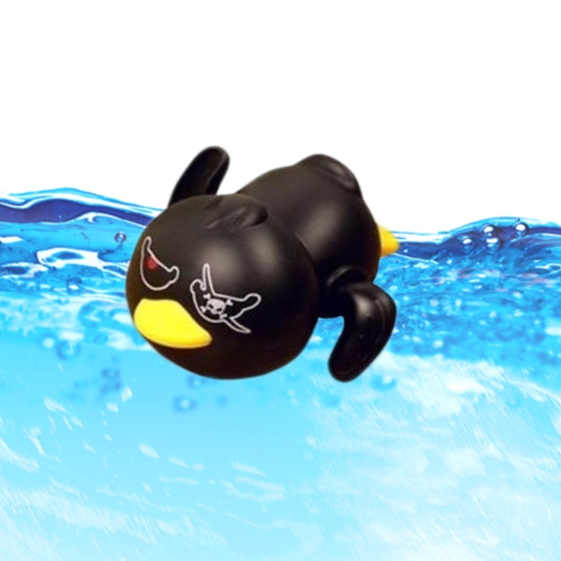 Mainan Mandi Anak Bayi Mainan Air Anak bayi kura kura ikan katak bebek bergerak di air-Bebek Hitam