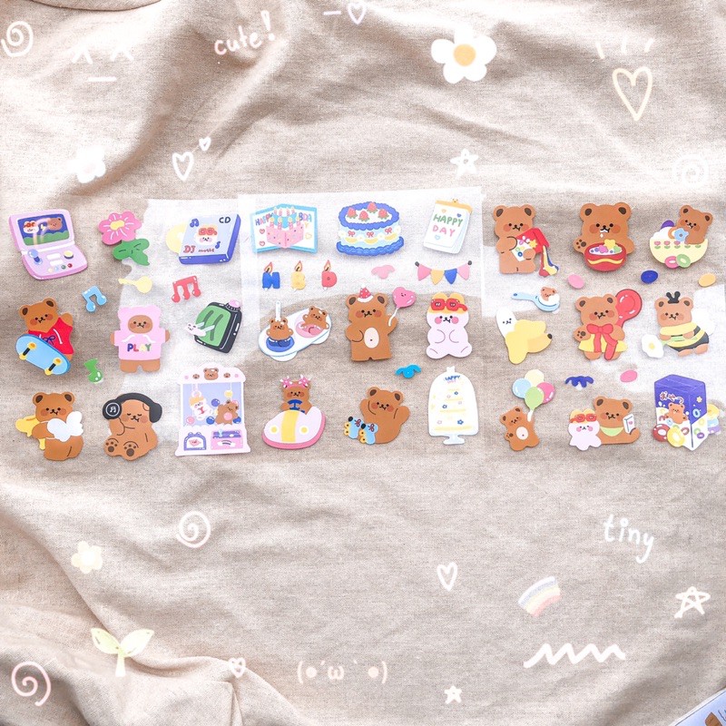 

Party Bear Sticker // Journaling & Scrapbook