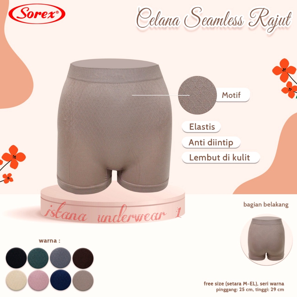 Celana hot pants hotpants Sport seamless sorex rajut TEBAL anti intip Panty Smooth Lite N20-73052