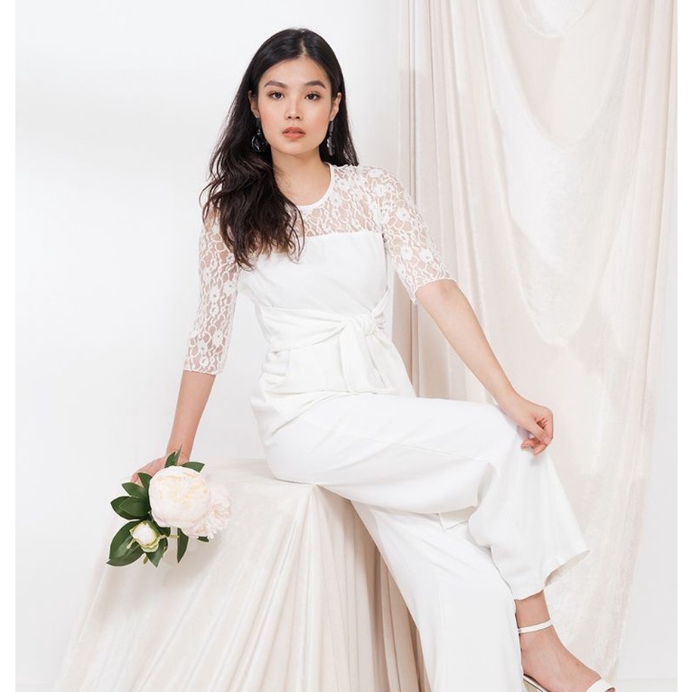 Chocochips - Zuma Jumpsuit White - preloved - ukuran S