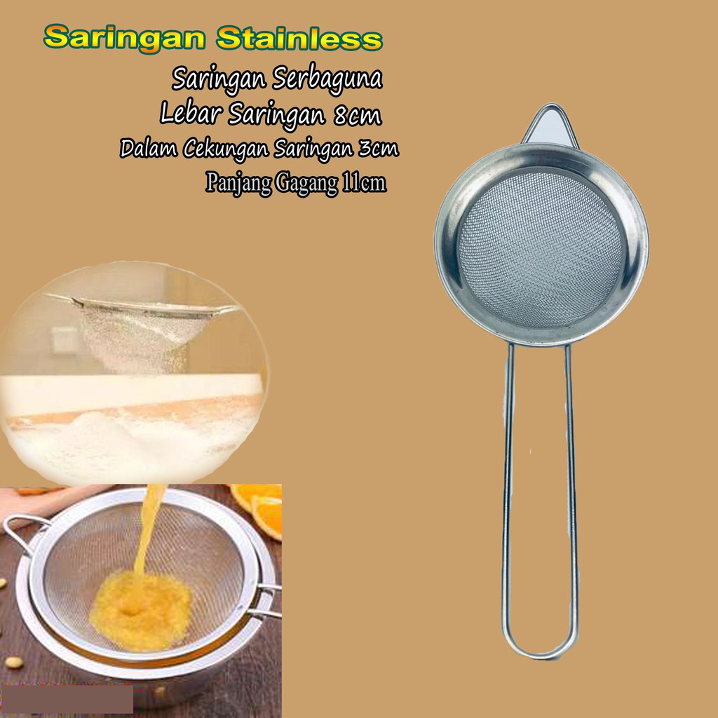 Saringan * Stainless * Serbaguna * 8*3cm