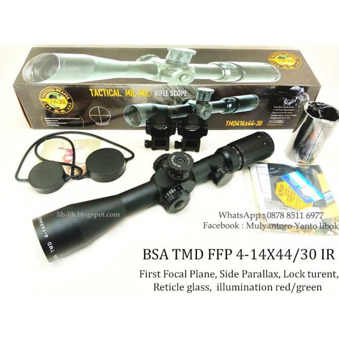 BARANG BARU BSA TMD FFP 4-14X44/30 Ir