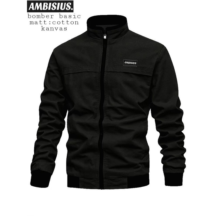 Jaket Bomber Pria | Jaket Bomber Basic | Bomberman Hitam Jacket Best Quality