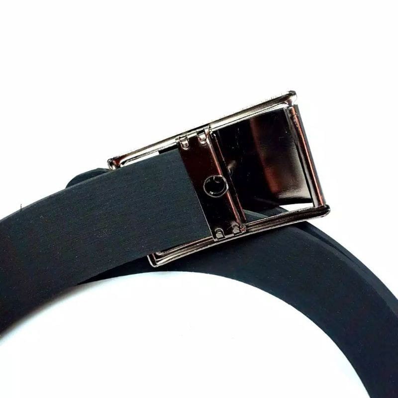 IKAT PINGGANG PRIA SILET HITAM POLOS STAINLEES BERKUALITAS BDT+FIBER JAVARINO