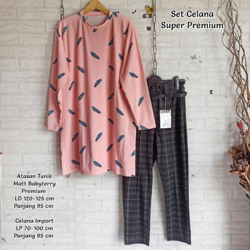 FILLYS Set Setelan Celana Tunik Import Jumbo Size 3XL Super Premium