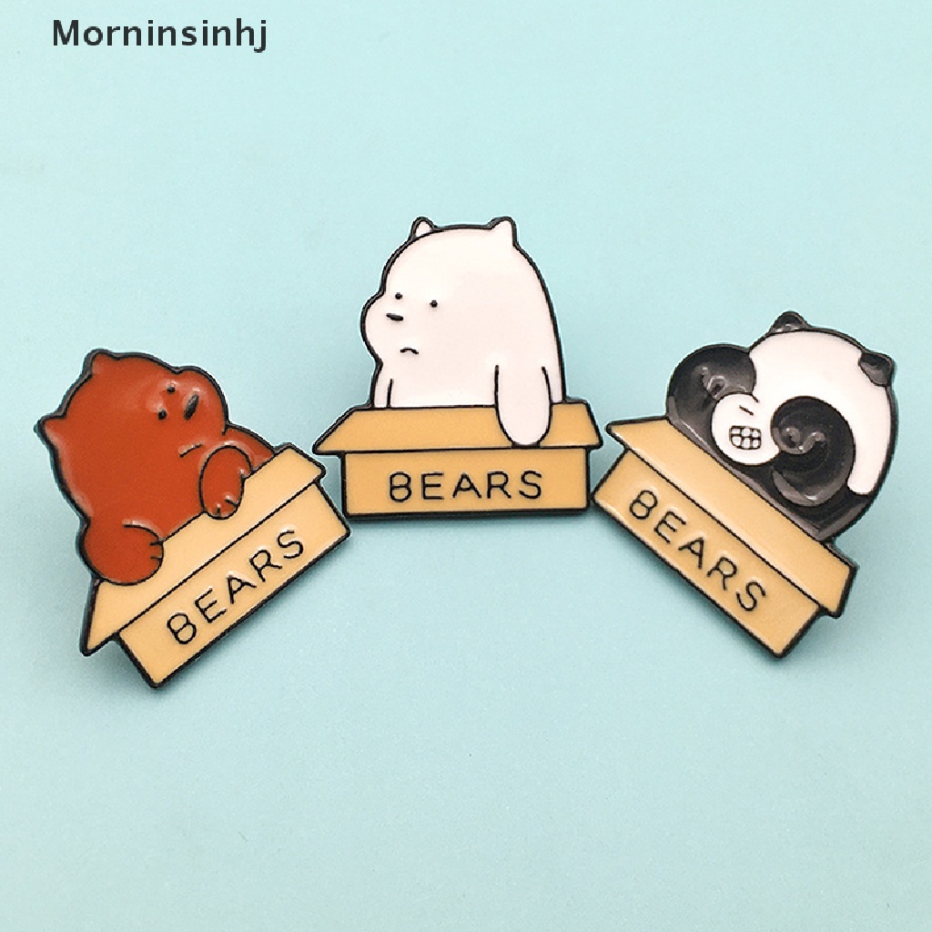 Mornin Panda Kecil Enamel Bros Lencana Pin Tas Kerah Dekorasi Perhiasan Aksesoris id