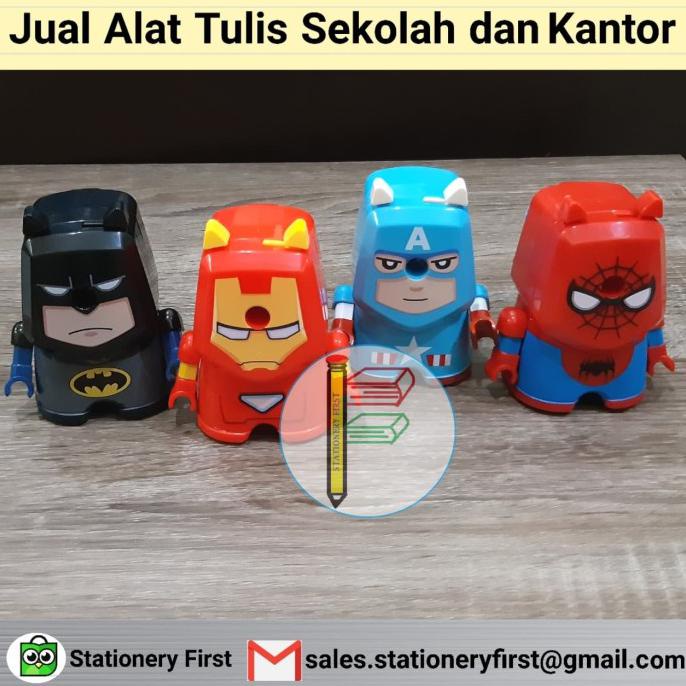 

Diskon Rautan Putar Pensil Super Hero Batman IronMan Captain Americ Spiderman Promo Awal tahun