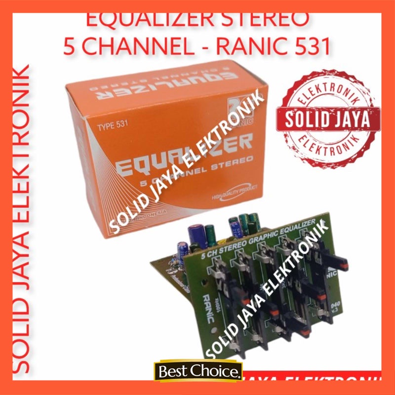 KIT EQUALIZER 5 CHANNEL EKUALISER EQUALISER 5 CHANEL RANIC 531