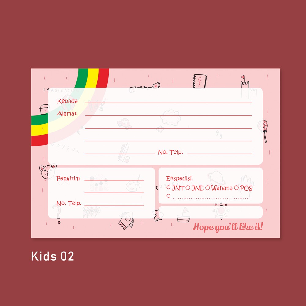 

Stiker Label Pengiriman Olshop Murah - Kids 02