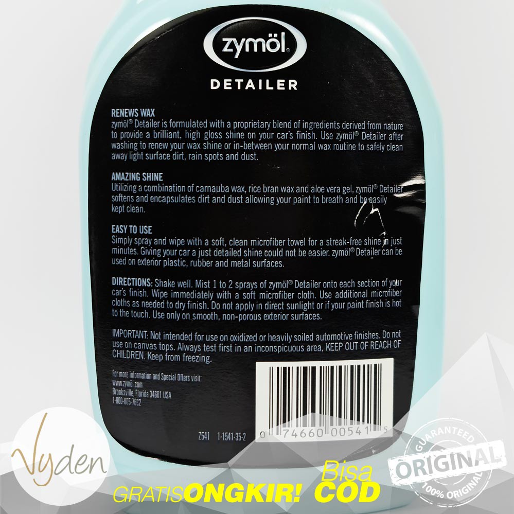 ZYMOL Deep Gloss Detailer 110ml Spray ECER Perawatan Harian MURAH