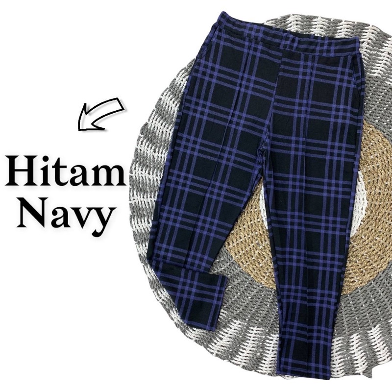 CELANA KOTAK KOTAK JUMBO WANITA CELANA BIG SIZE WANITA TARTAN KEKINIAN MOTIF TERBARU KOTAK BESAR CELANA KAIN KARET MELAR PINGGANG KARET