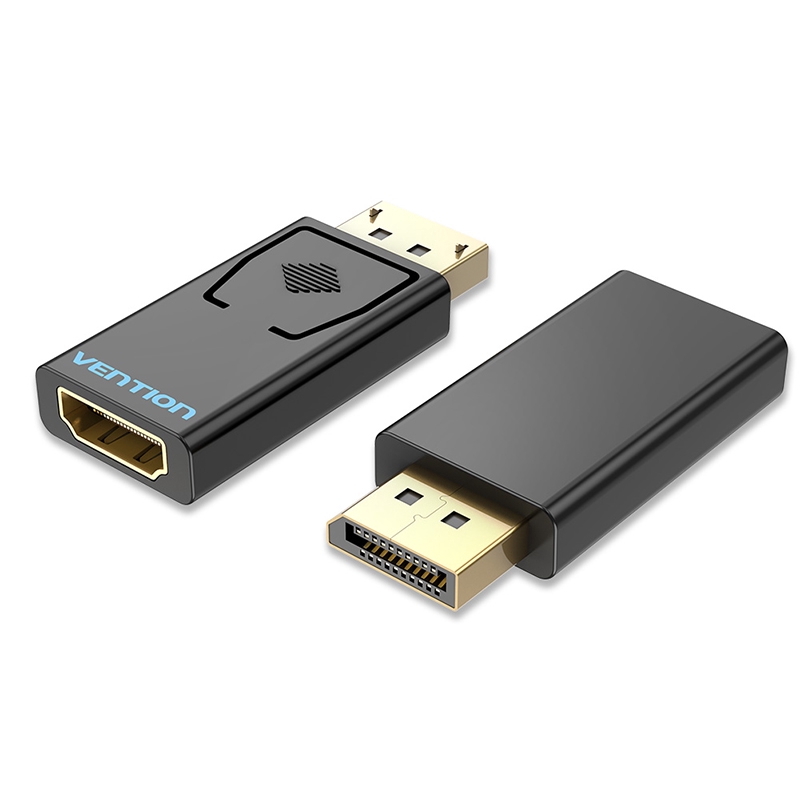 Vention Adapter Konverter Display Port Dp Ke Hdmi 4k Male Ke Hdmi Female Lapis Emas Untuk Pc / Laptop