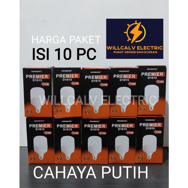 PAKET ISI 10 PC LAMPU LED HINOMARU PREMIER 15W 15 WATT / HINOMARU PREMIER 15W 15 WATT CAHAYA PUTIH