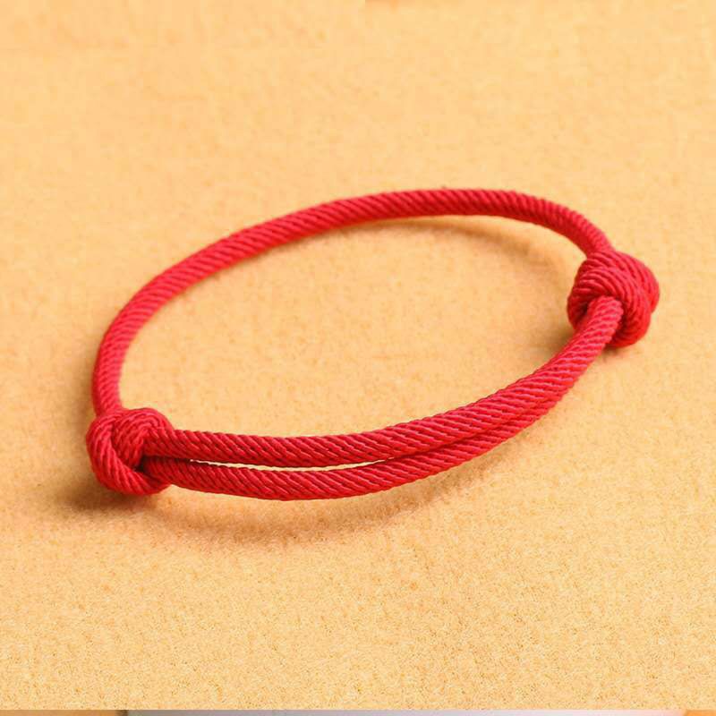 Glitter 2Pcs Red String of Fate Friendship Bracelets Kabbalah Protection Good Luck Simple Matching Bracelets for Lover Women Men