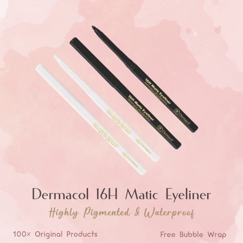 Dermacol 16H Matic Eyeliner WHITE /  BLACK SUPER PIGMENTED & WATERPROOF