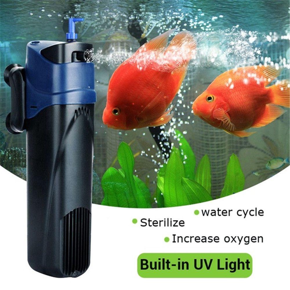 Solighter 5W Filtrasi Pompa Oksigen Tahan Lama Water Cycle Plastik Aquarium Filter