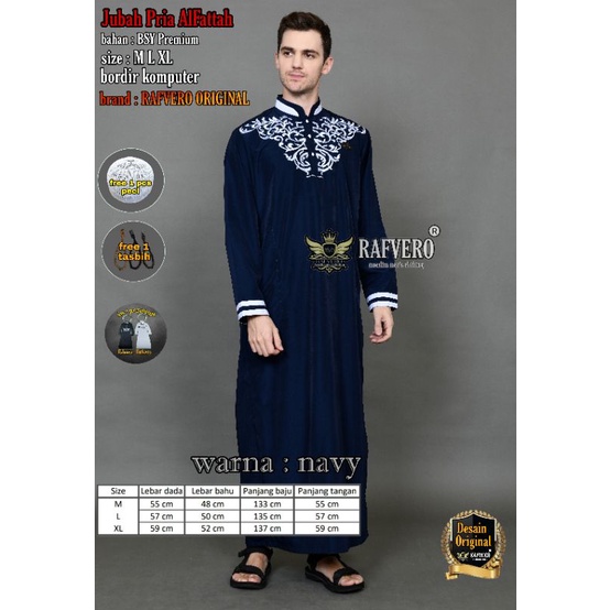 Jubah Pria ALFATTAH ORIGINAL RAFVERO - Jubah Premium