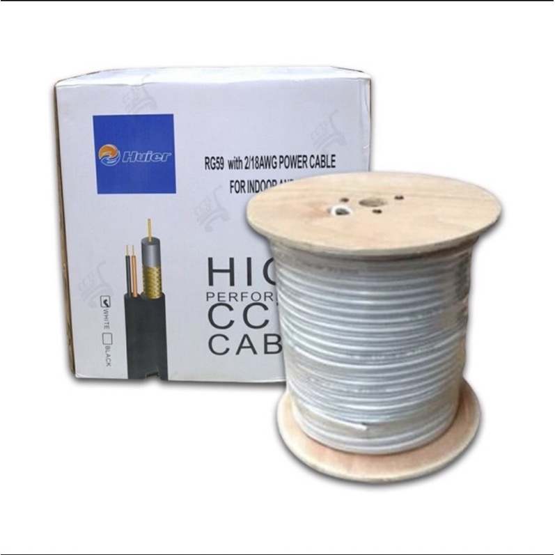 Kabel Coaxial RG59 + POWER CCTV Merek Histar Per 1 Meter
