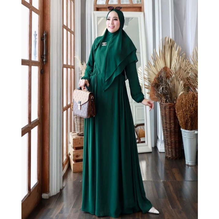 RABANIA Syar'i / Gamis Syar'i Terbaru | Matt Ceruty Babydoll PREMIUM /ALL SIZE Fit M To XL | By HANA