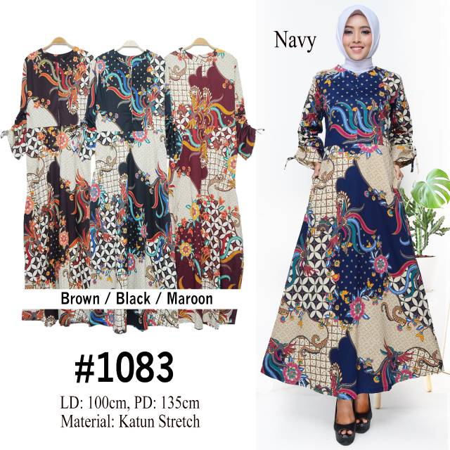 GAMIS BATIK KATUN STRECH 1083