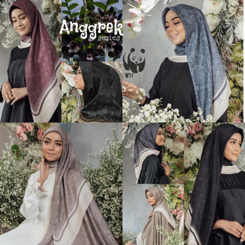 HIJAB VOAL SEGIEMPAT MOTIF | ANGGREK series