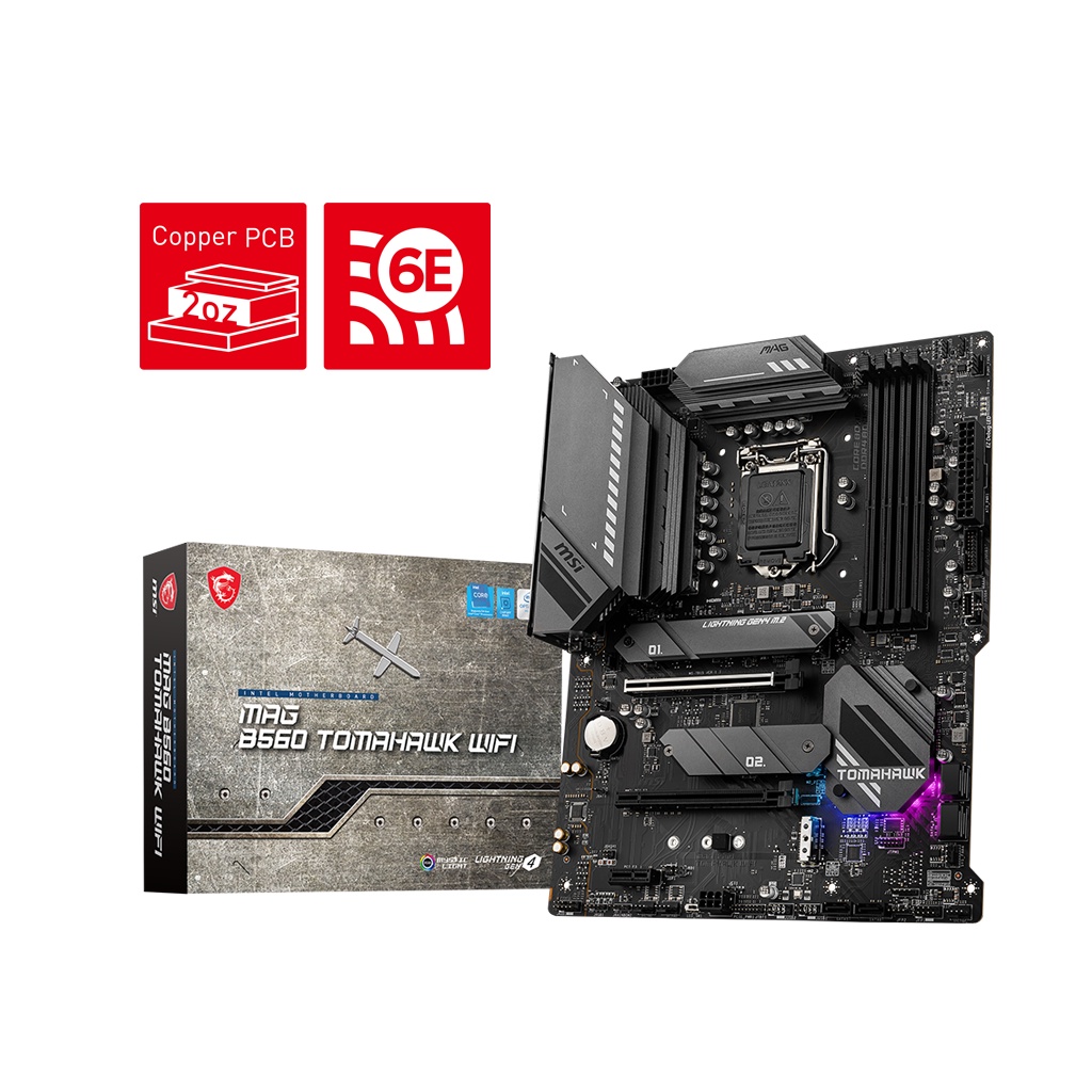 MSI MOTHERBOARD MAG B560 TOMAHAWK WIFI Intel B560 LGA 1200 ATX