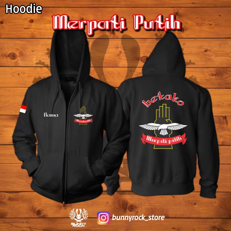 Hoodie Zipper BETAKO MERPATI PUTIH