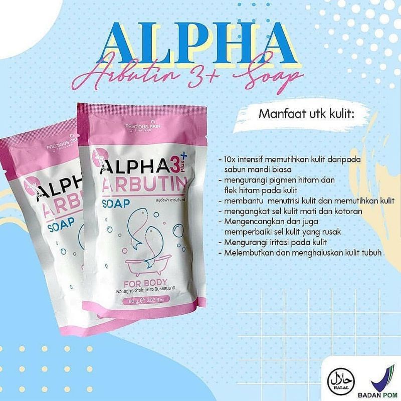 SABUN WHITENING ALPHA ARBUTIN / ALPHA ARBUTIN Body Whitening Soap ORIGINAL