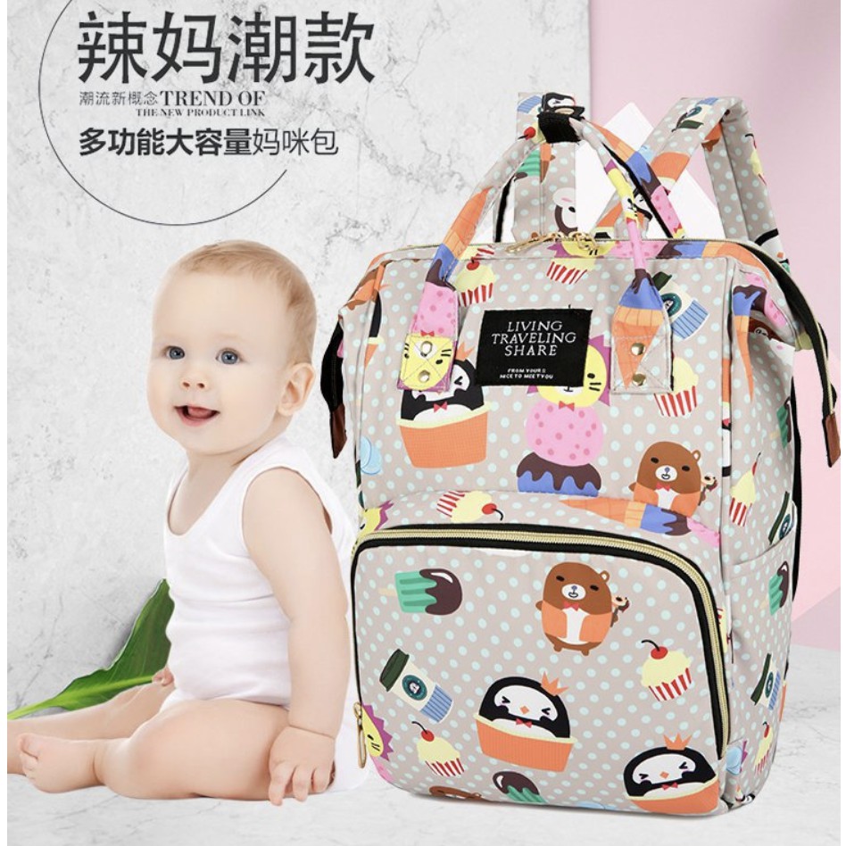 WYK54 Tas Bayi Ransel Wanita  Diaper Bagpack Ibu Anak Bayi Impor Trend TKM