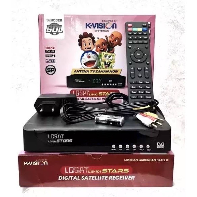 PARABOLA RECEIVER DIGITAL KVISION LGSAT STARS GOL K VISION C BAND KU BAND Gratis 1 MINGGU SIARAN LUAR