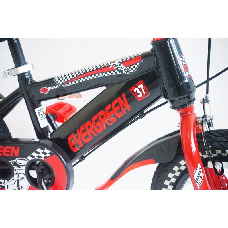 Sepeda mini BMX Logan 12 inch anak usia 3-7 tahun SNI roda 4 roda samping COD kredit cicilan garansi-6