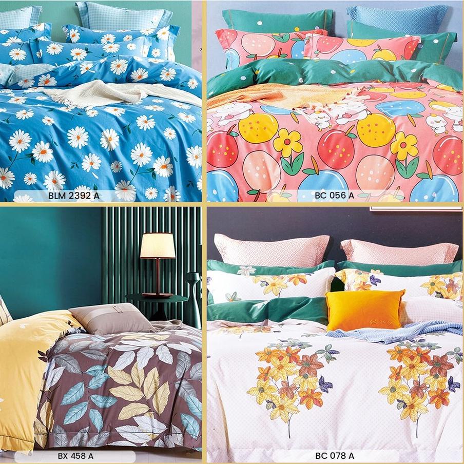 ❁ KAIN SPREI KATUN JEPANG MOTIF TABUR BUNGA ABSTRAK DAN BUAH LEBAR 250 CM METERAN 100% ORIGINAL PART