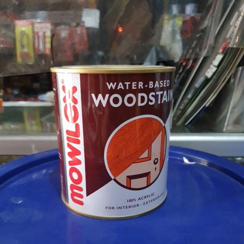 Mowilex Woodstain Politur Kayu Water Based 1kg / politur Campuran air