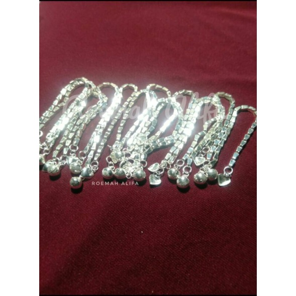 Gelang tangan padi anak dan dewasa perak asli series 1