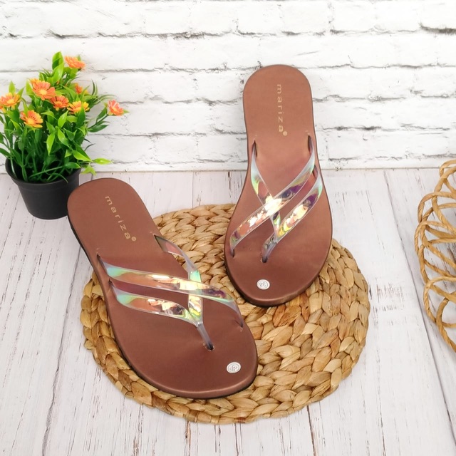 Sandal teplek jepit jempol pelangi M 03