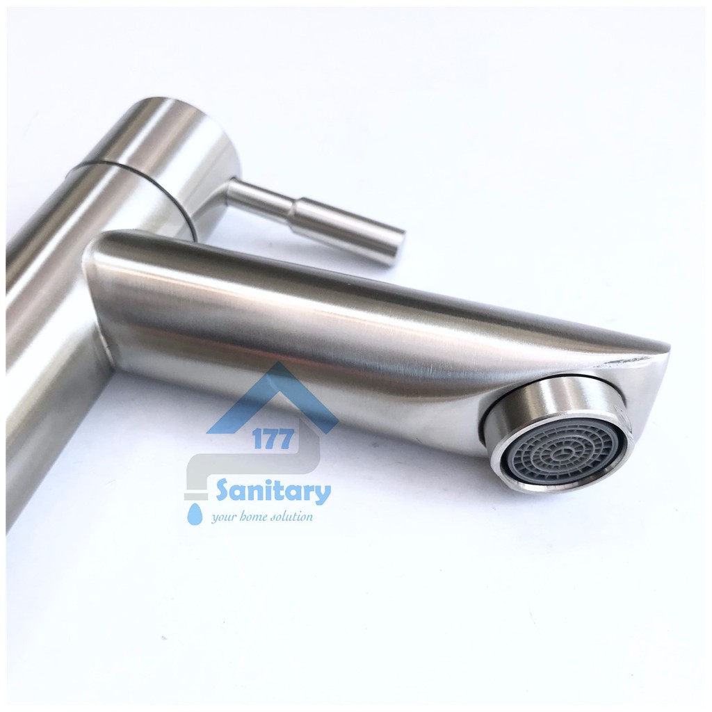 Kran Air Wastafel Stainless 304 Engkol FV14 Tinggi- Keran Cuci Tangan WashTafel Minimalis long tall faucet slim /G51