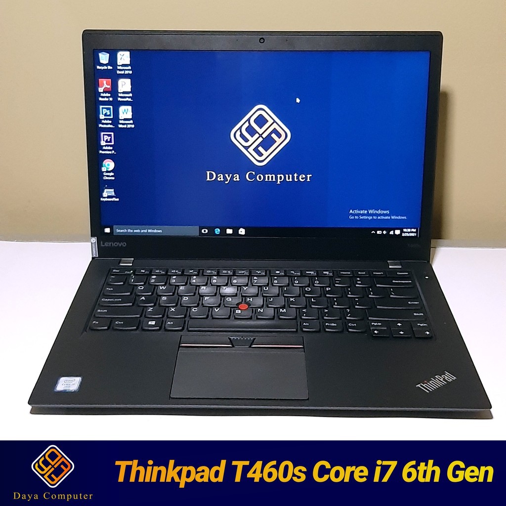 Laptop Core i5 T460S Gen6 Lenovo ThinkPad Ram 4GB SSD 256GB