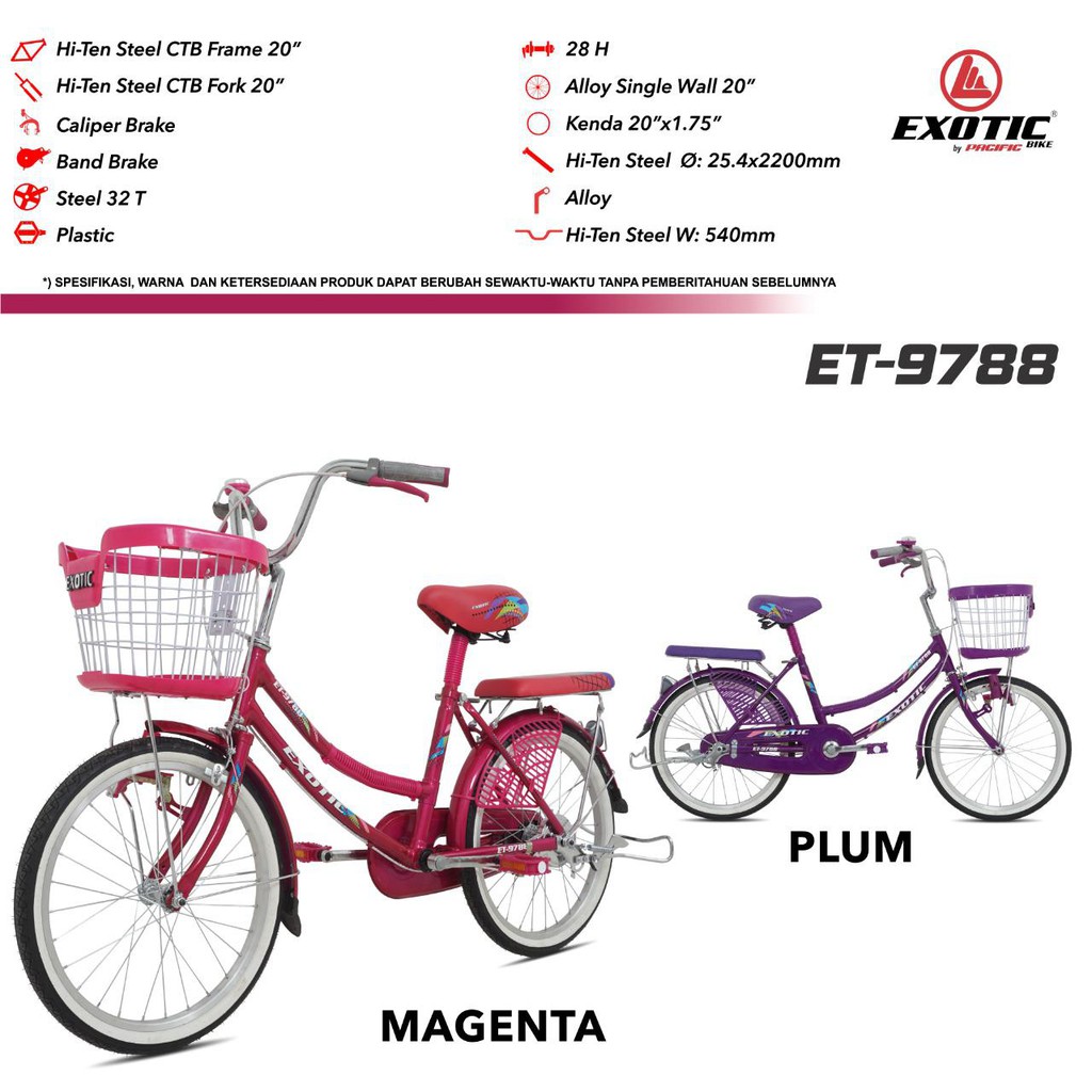 Sepeda Mini 20" Exotic ET 9788